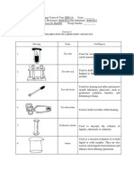 Exercise 2 Familiarization of Laboratory Apparatus