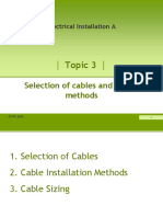 Topic - 3-Cable Size and Wiring Method