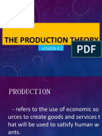 The Production Theory: Lesson 4.2