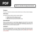 LAB 01: Interface Design Assessment: Purpose