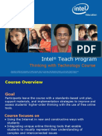 Intel Teach Program: Thinking With Technology Course