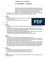 Test 10 - Environment - I - Answer Key - Final