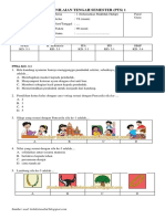 Soal PTS Semester 1 Kelas 6 Tema 1