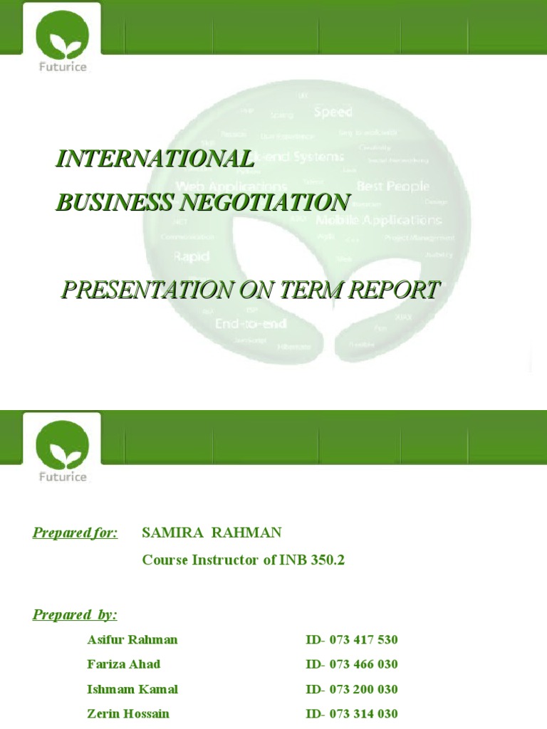 International Business Negotiation | PDF | Nature | Negotiation