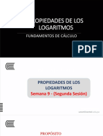 Sem 9 - Sesión 26 - PROPIEDADES DE LOS LOGARITMOS