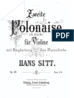 [Free Scores.com] Sitt Hans Polonaise Pour Violin Violin Part 64969