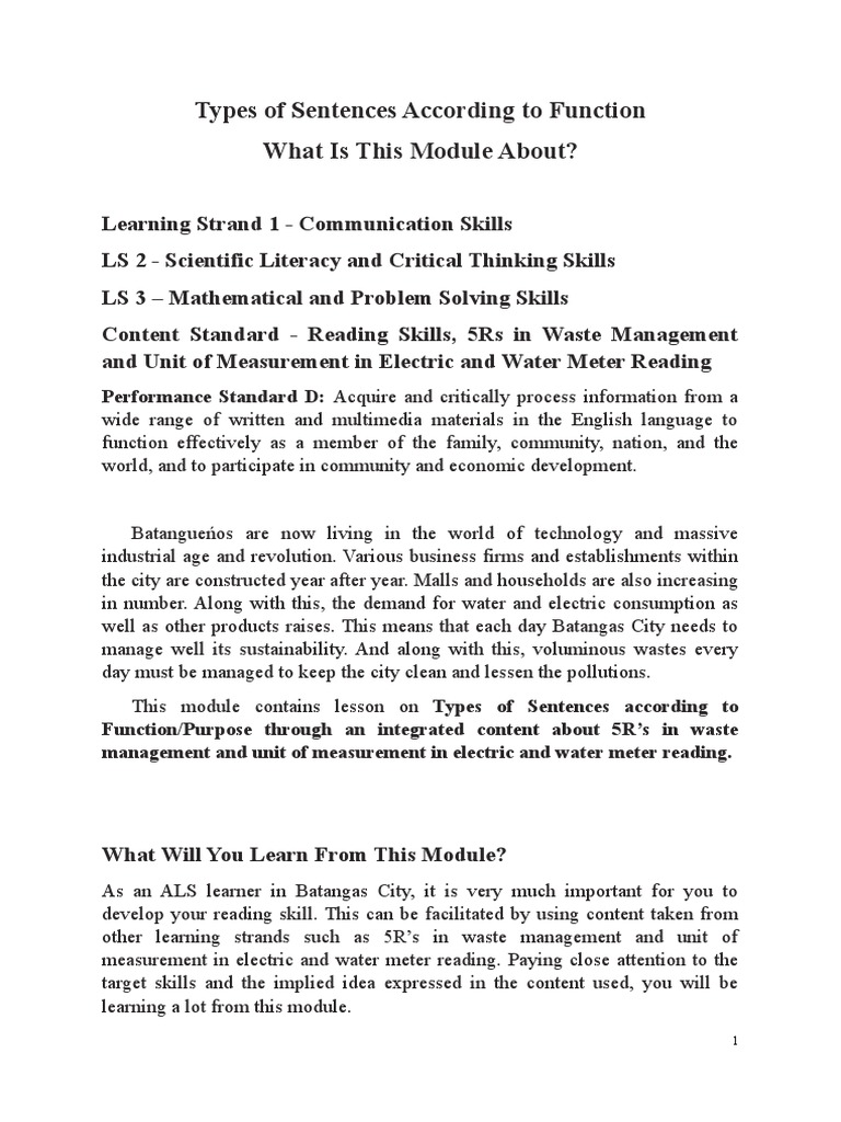 Batangas Sentence Functions Guide | PDF | Question | Sentence (Linguistics)