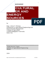 Agricultural Power and Energy Sources