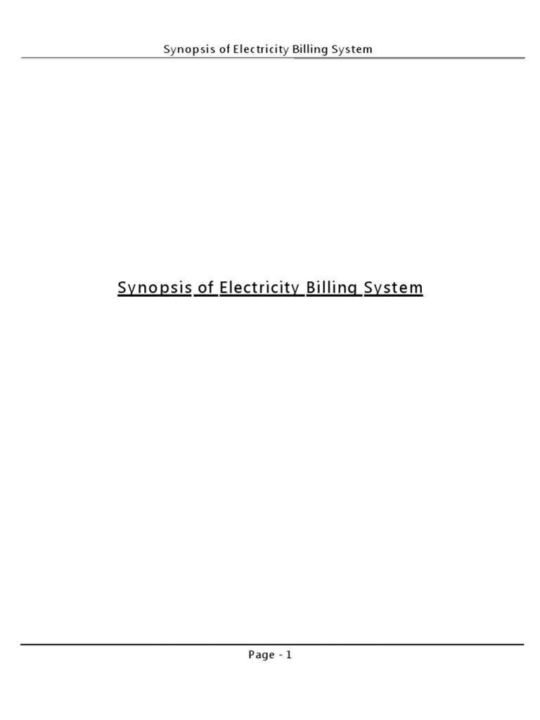 Electricity Billing System Overview | PDF | Model–View–Controller ...