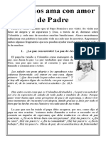 Dios nos ama como Padre y nos llama a la paz y alegría