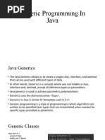 Generic Programming in Java