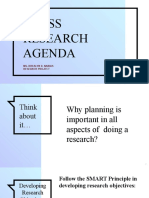 Class Research Agenda - Staring A Research