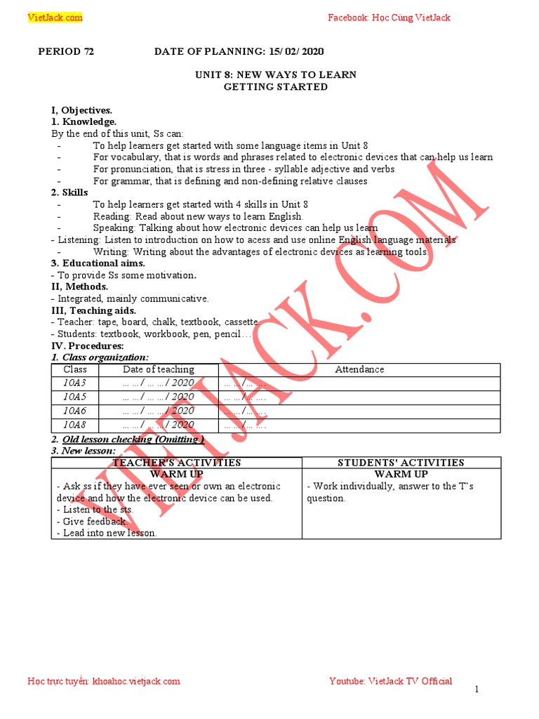 Unit 8 New Ways To Learn | PDF | English Language | Stress (Linguistics)