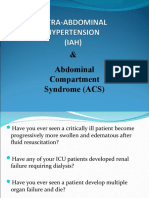 Abdominal Compartment Syndrome (ACS) &