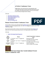 Pengertian Present Perfect Continuous Tense