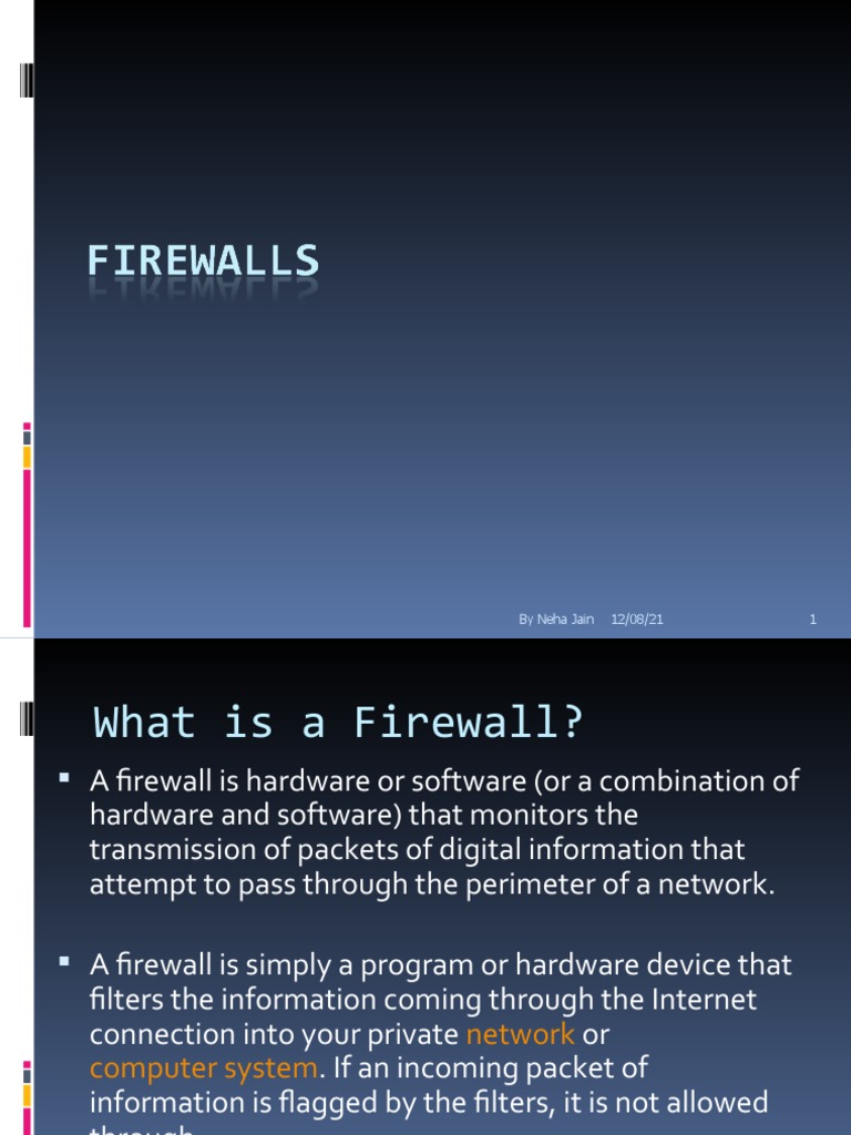Understanding Firewalls: Types & Functions | PDF | Firewall (Computing ...
