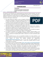 Comunicado DEN 2020-10-01