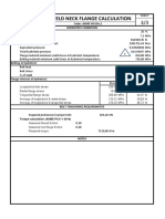 Weld Neck Flange Calculation: Asme Viii Div.1 Code: Hydrotest Condition