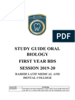 Study Guide Oral Biology 1st Year BDS