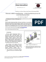 Ultrasonic Additive Manufacturing A Hybrid Production Process For Novel Functional Products