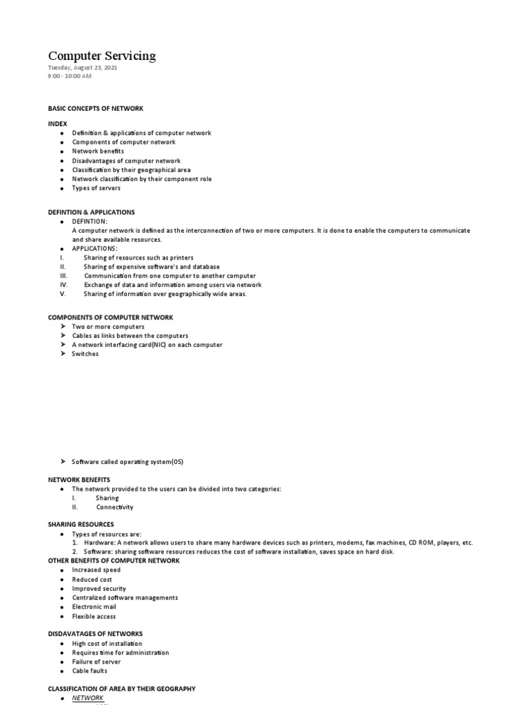 Computer Servicing | PDF | Computer Network | Network Switch