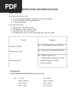 Simple Present Tense and Simple Past Tense