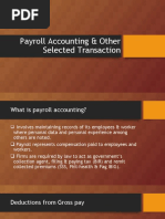 Payroll Accounting & Other Selected Transaction