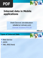 Internet Data in Mobile Applications