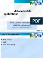Internet Data in Mobile Applications