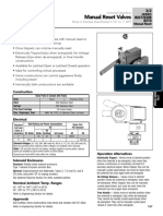 Universal Operation Manual Reset Valves Spec Sheet