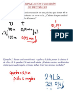 Actividad Multiplicación y División de Decimales