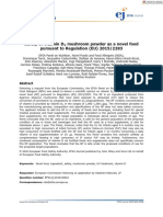 Scientific Opinion: Safety of Vitamin D Mushroom Powder As A Novel Food Pursuant To Regulation (EU) 2015/2283
