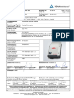 SE CER Certificate DC-Injection Spain Requirement Fronius Primo MULTI