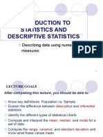 Introduction to Statistics and Descriptive Statistics