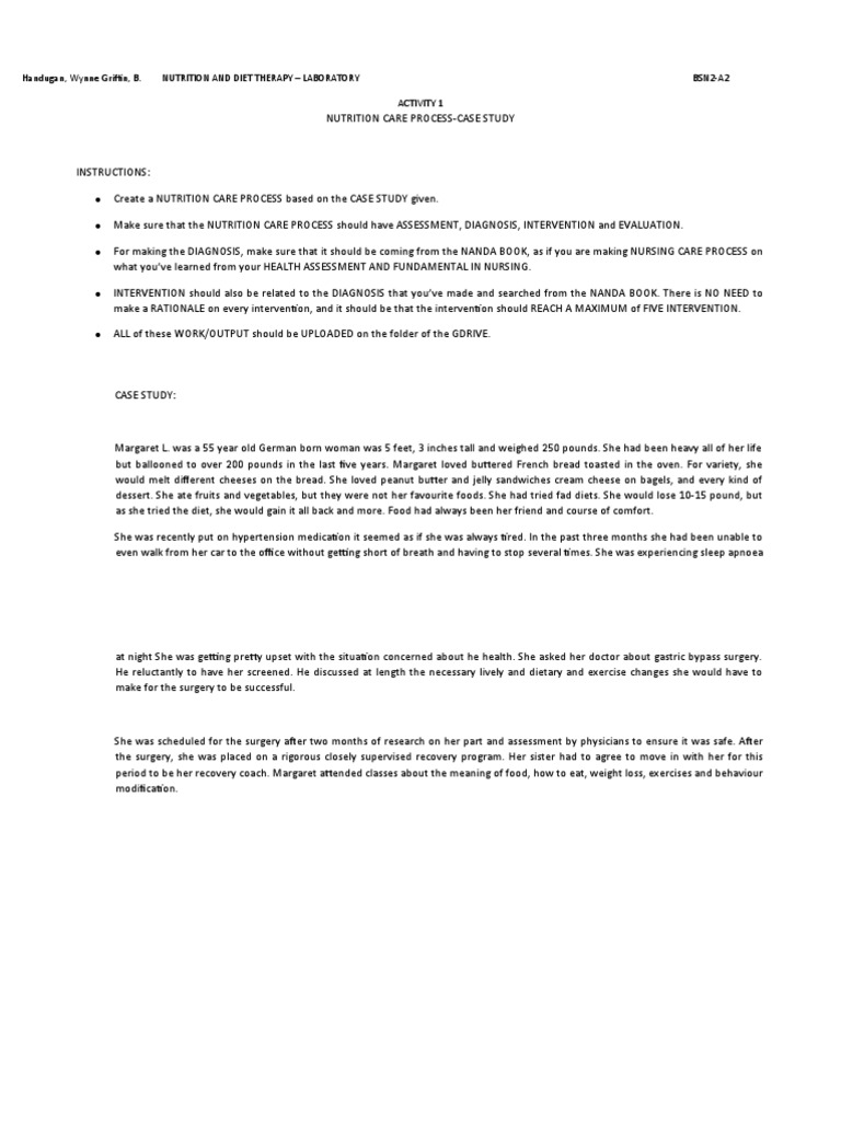 Nutrition Care Process for Obesity | PDF | Obesity | Health Sciences