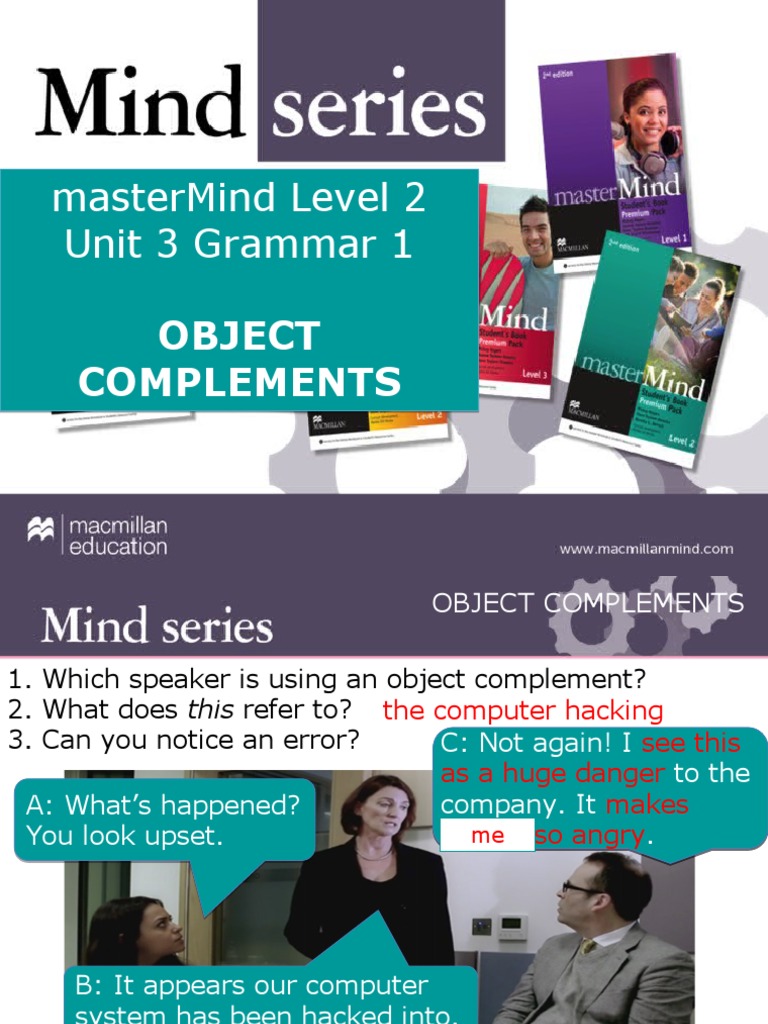 Mastermind 2 Unit 03 Grammar 1 | PDF | Verb | Adjective