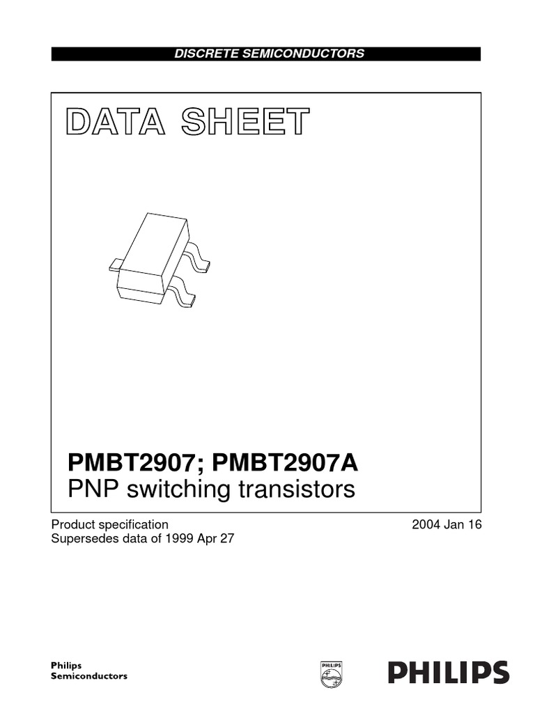 NXP Semiconductors PMBT2907A Datasheet | PDF | Bipolar Junction ...
