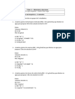 Taller Molaridad - Diluciones - Bioquimica