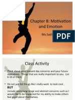 Chapter 8: Motivation and Emotion: Ms - Sadia Aziz Ansari