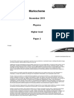 November2019 Physics Paper 2 HL Markscheme