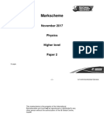 November2017 Physics Paper 2 HL Markscheme