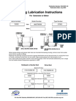 Bearing Lubrication Instructions: For Generator or Motor