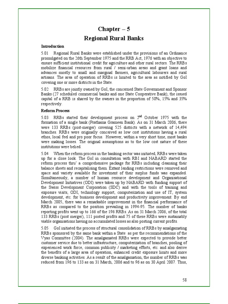 Rural Banking Overview | PDF