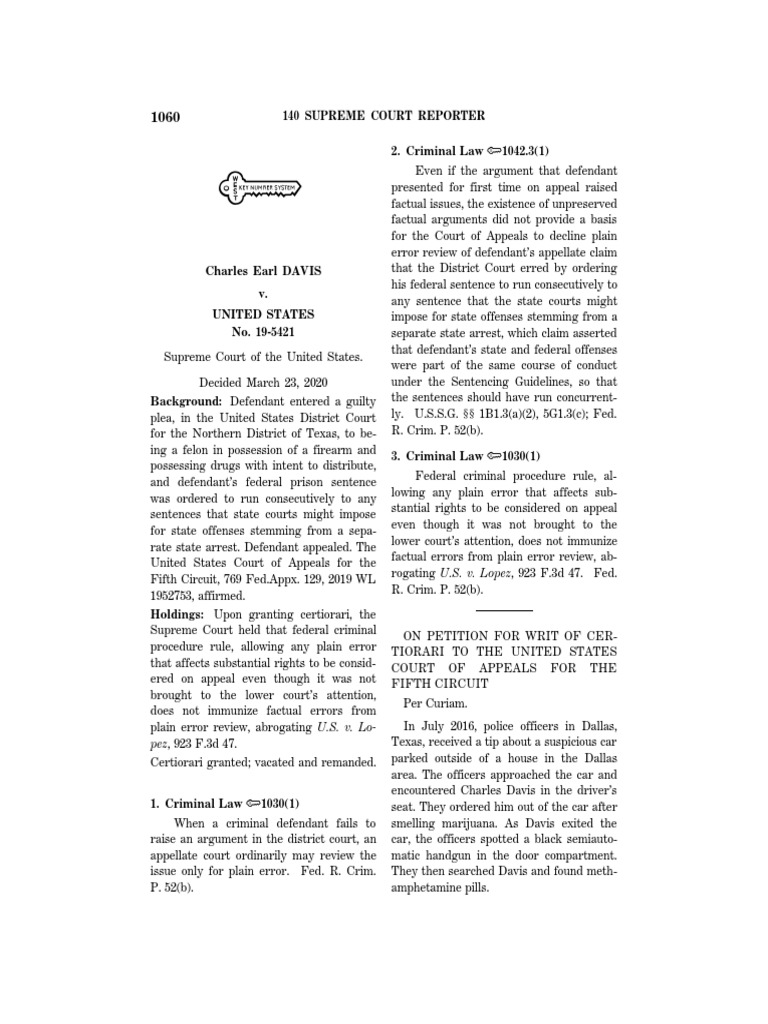 Supreme Court Ruling on Plain Error Review | PDF | Supreme Court Of The ...