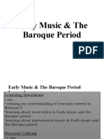 Early Music & The Baroque Period