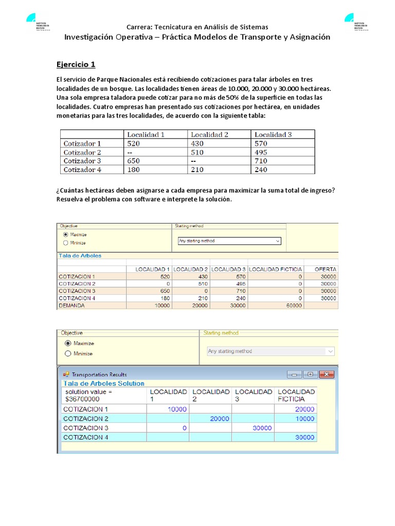 Modelos de Transporte y Asignación en Práctica | PDF | Transporte ...