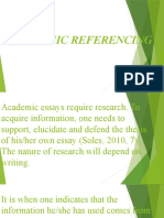 Academic Referencing