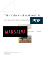 Tres Poemas de Mariano Blatt - Editorial Mansalva