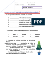 Vamos A Practicar El Articulo Clases de Articulos Determinados, Indeterminados