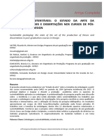 Embalagens Sustentáveis o Estado Da Arte Da Produção de Teses e Dissertações Nos Cursos de